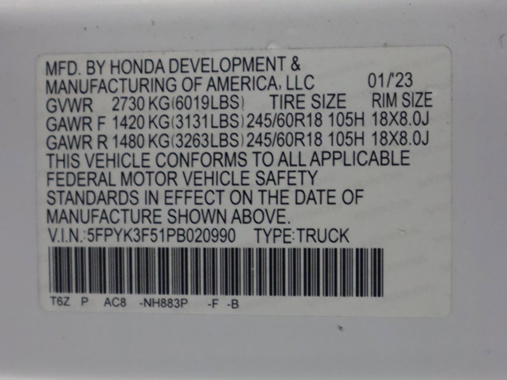 Used 2023 Honda Ridgeline RTL image 56