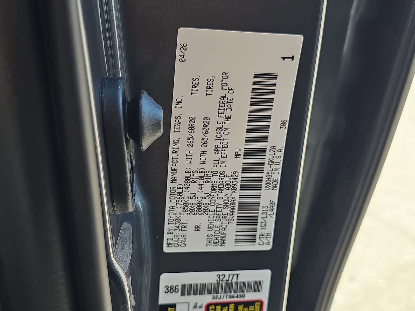 New 2026 Toyota Sequoia Limited AWD/4WD image 35