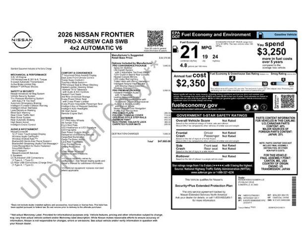 Used 2026 Nissan Frontier Pro-X w/ Pro Premium Package RWD image 6
