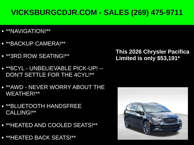 New 2026 Chrysler Pacifica Limited w/ S Appearance Package image 5