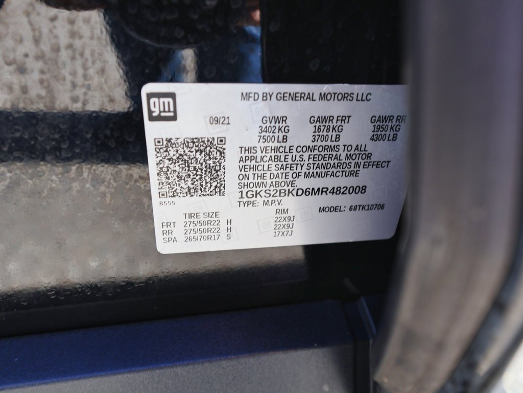 Used 2021 GMC Yukon SLT w/ Rear Media and Nav Package image 37