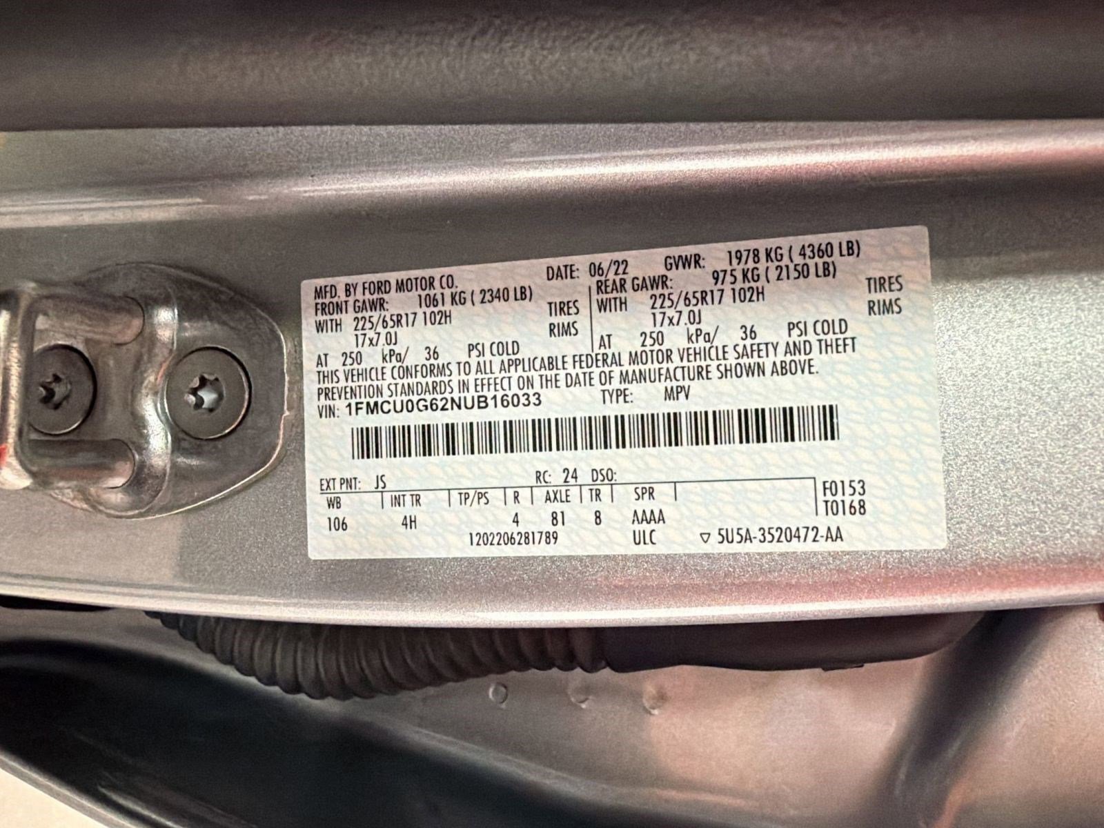 Used 2022 Ford Escape SE w/ Convenience Package FWD image 20