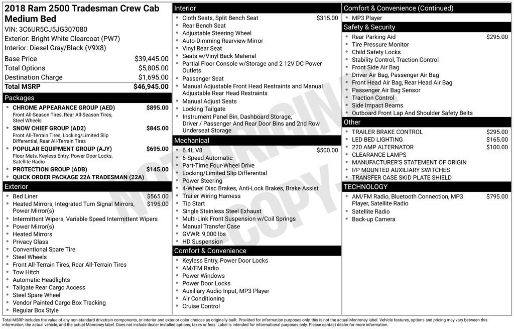 Used 2018 RAM 2500 Tradesman w/ Chrome Appearance Group AWD/4WD image 23