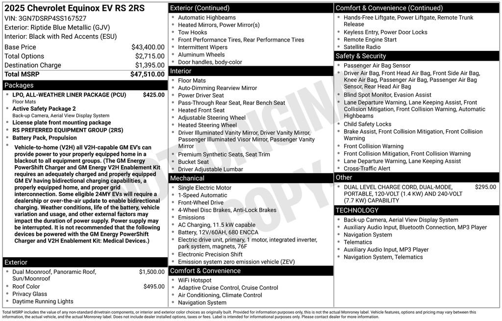 Used 2025 Chevrolet Equinox EV RS image 6