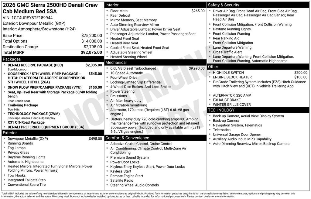 New 2026 GMC Sierra 2500 Denali w/ Denali Reserve Package image 46