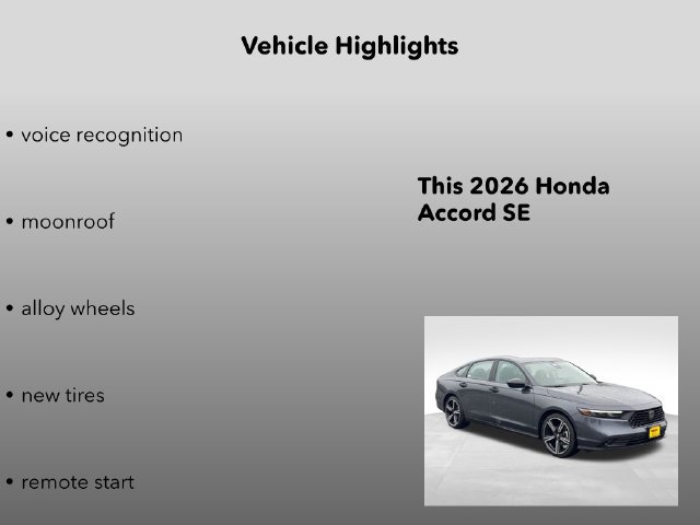 New 2026 Honda Accord SE image 15