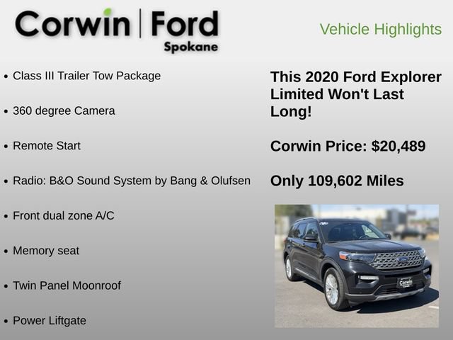 Used 2020 Ford Explorer Limited w/ Class III Trailer Tow Package AWD/4WD image 6
