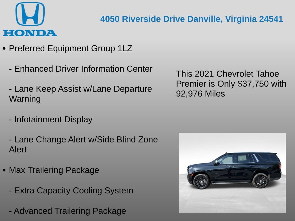 Used 2021 Chevrolet Tahoe Premier w/ Premium Package AWD/4WD image 27