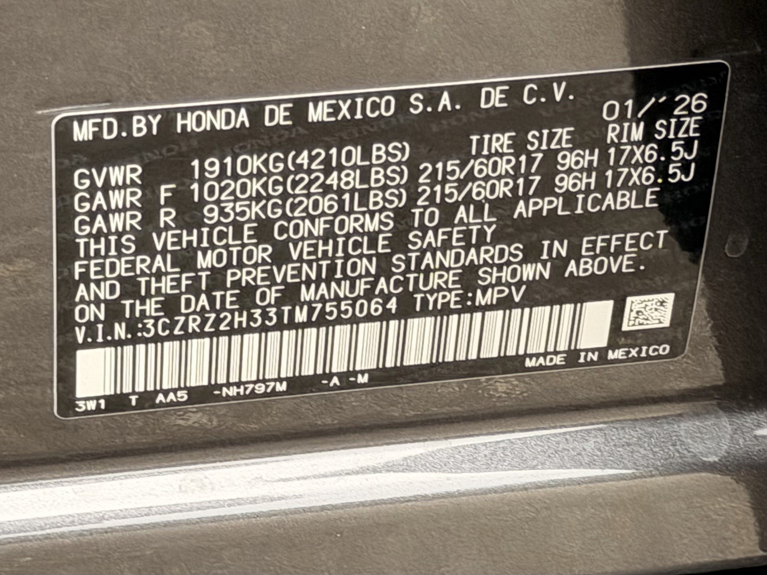 Certified 2026 Honda HR-V LX image 28