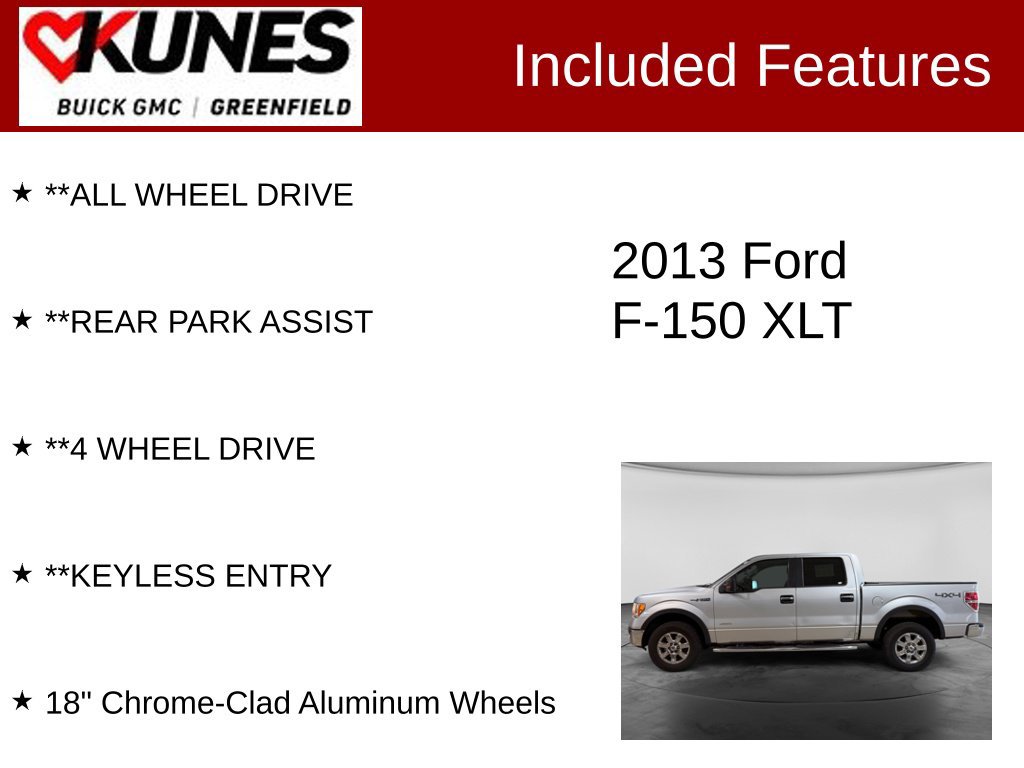 Used 2013 Ford F150 XLT w/ Luxury Equipment Group AWD/4WD image 2
