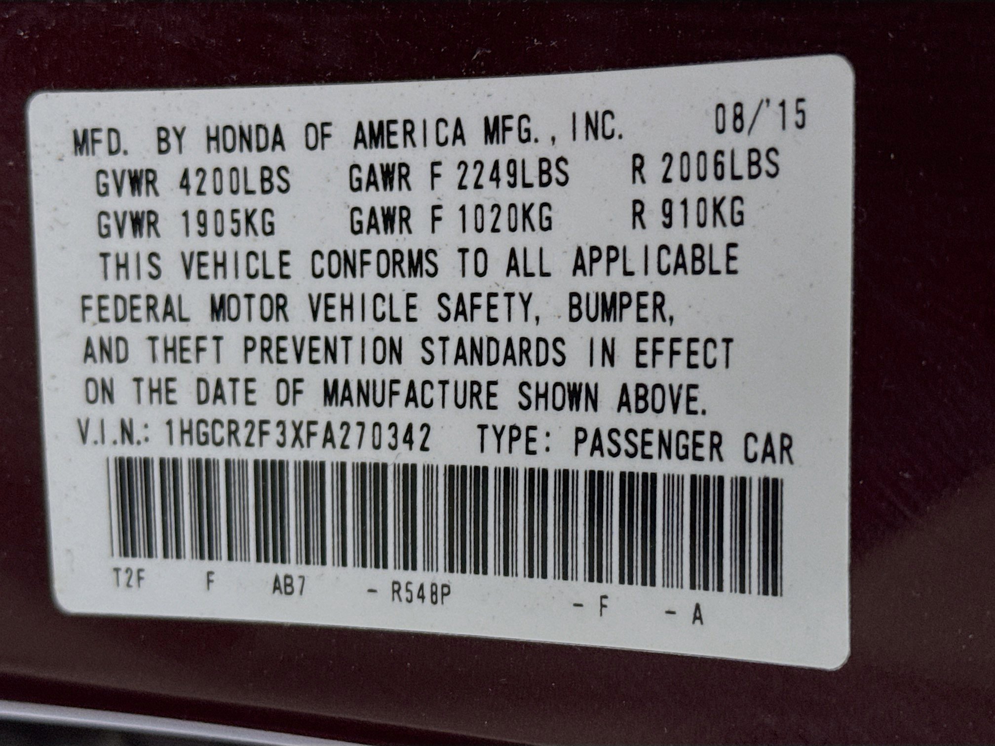 Used 2015 Honda Accord LX image 29