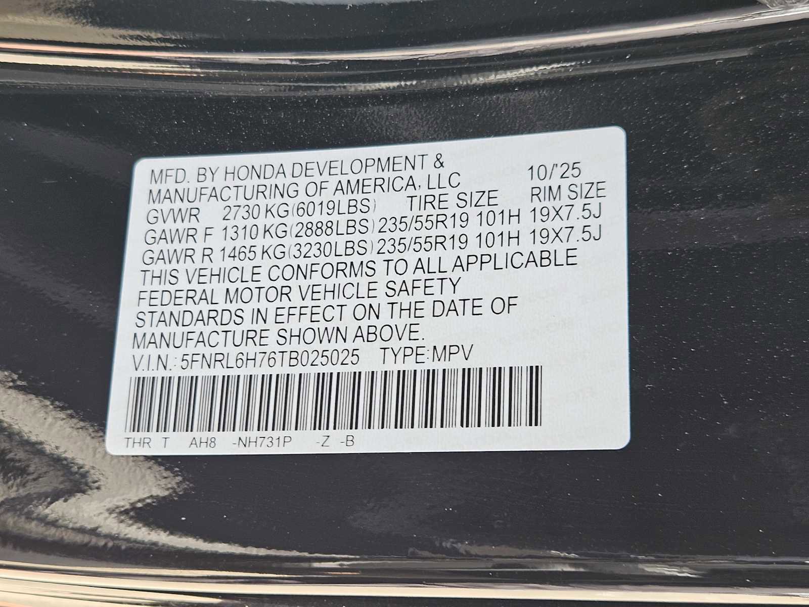 Certified 2026 Honda Odyssey Sport-L image 34
