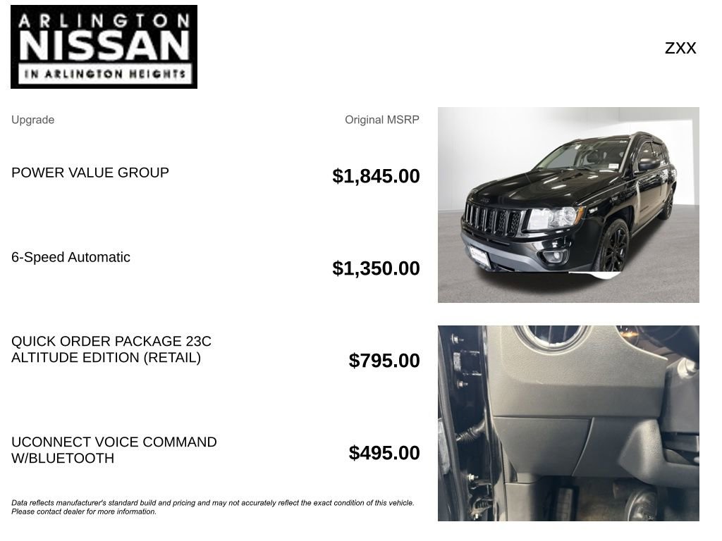 Used 2015 Jeep Compass Sport w/ Power Value Group image 4