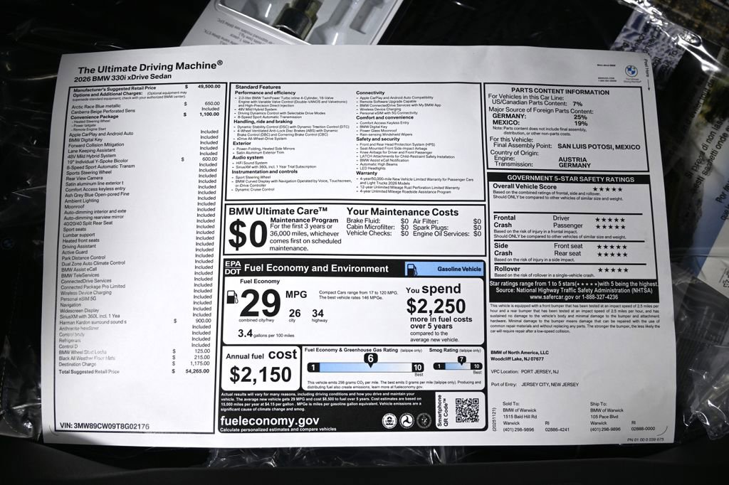 Used 2026 BMW 330i xDrive Sedan w/ Convenience Package image 38