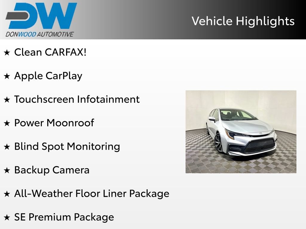 Used 2020 Toyota Corolla SE w/ SE Premium Package FWD image 3