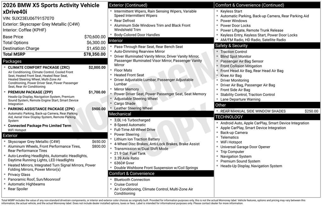 Used 2026 BMW X5 xDrive40i w/ Climate Comfort Package AWD/4WD image 2