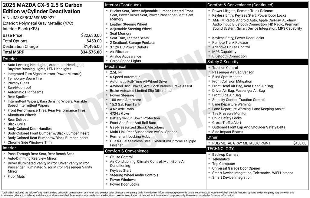 Used 2025 MAZDA CX-5 Carbon Edition image 29