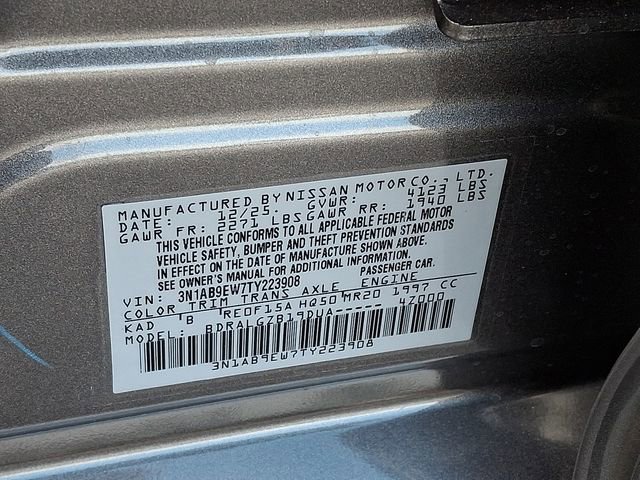 New 2026 Nissan Sentra SL w/ Floor Mat Package FWD image 21