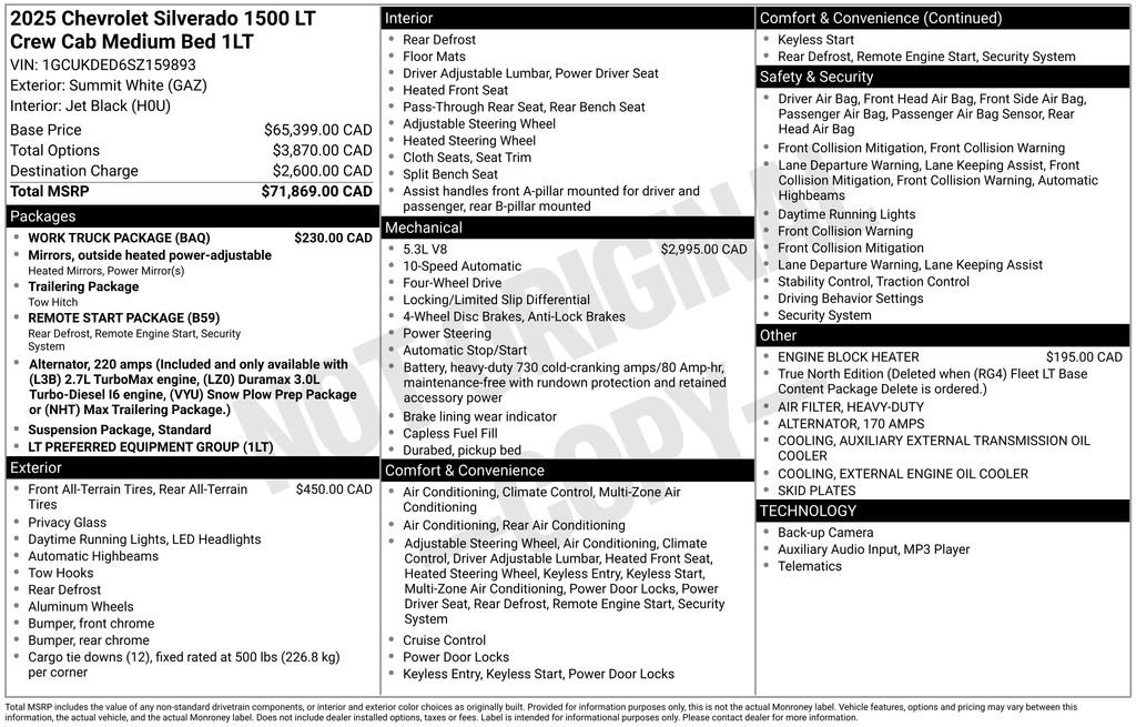 Used 2025 Chevrolet Silverado 1500 LT w/ Work Truck Package AWD/4WD image 5