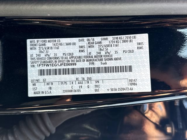 Used 2018 Ford F150 XLT w/ Equipment Group 302A Luxury AWD/4WD image 18