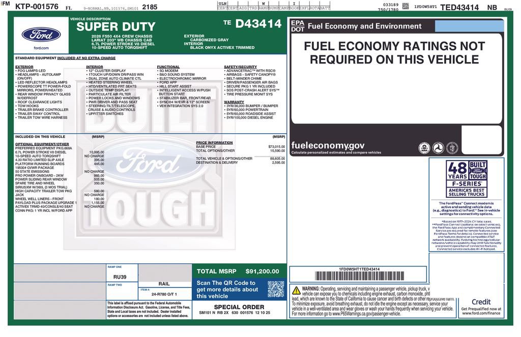 New 2026 Ford F550 4x4 Crew Cab Super Duty image 8