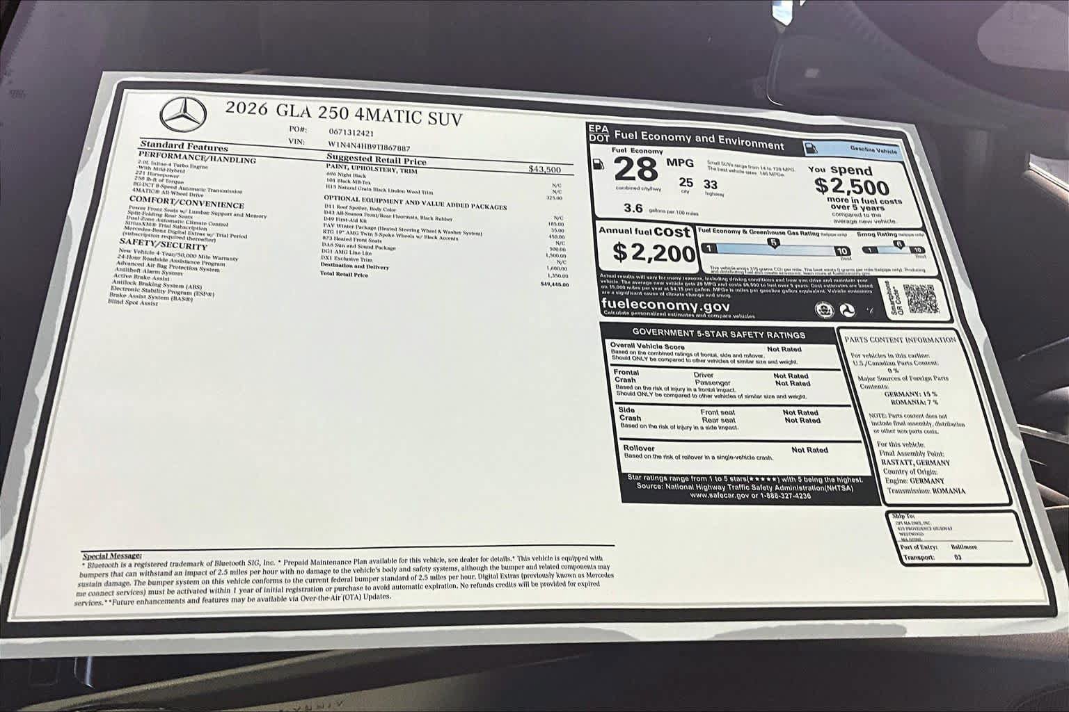 New 2026 Mercedes-Benz GLA 250 4MATIC image 18