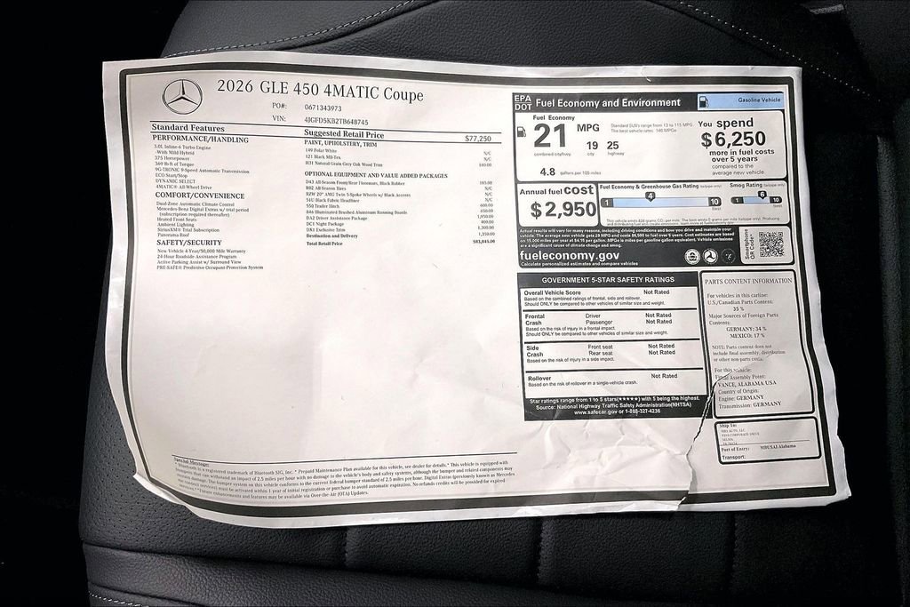 New 2026 Mercedes-Benz GLE 450 4MATIC Coupe image 19