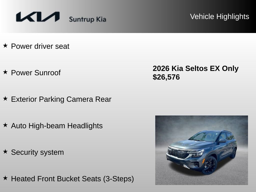 Used 2026 Kia Seltos EX w/ EX Sunroof Package image 16