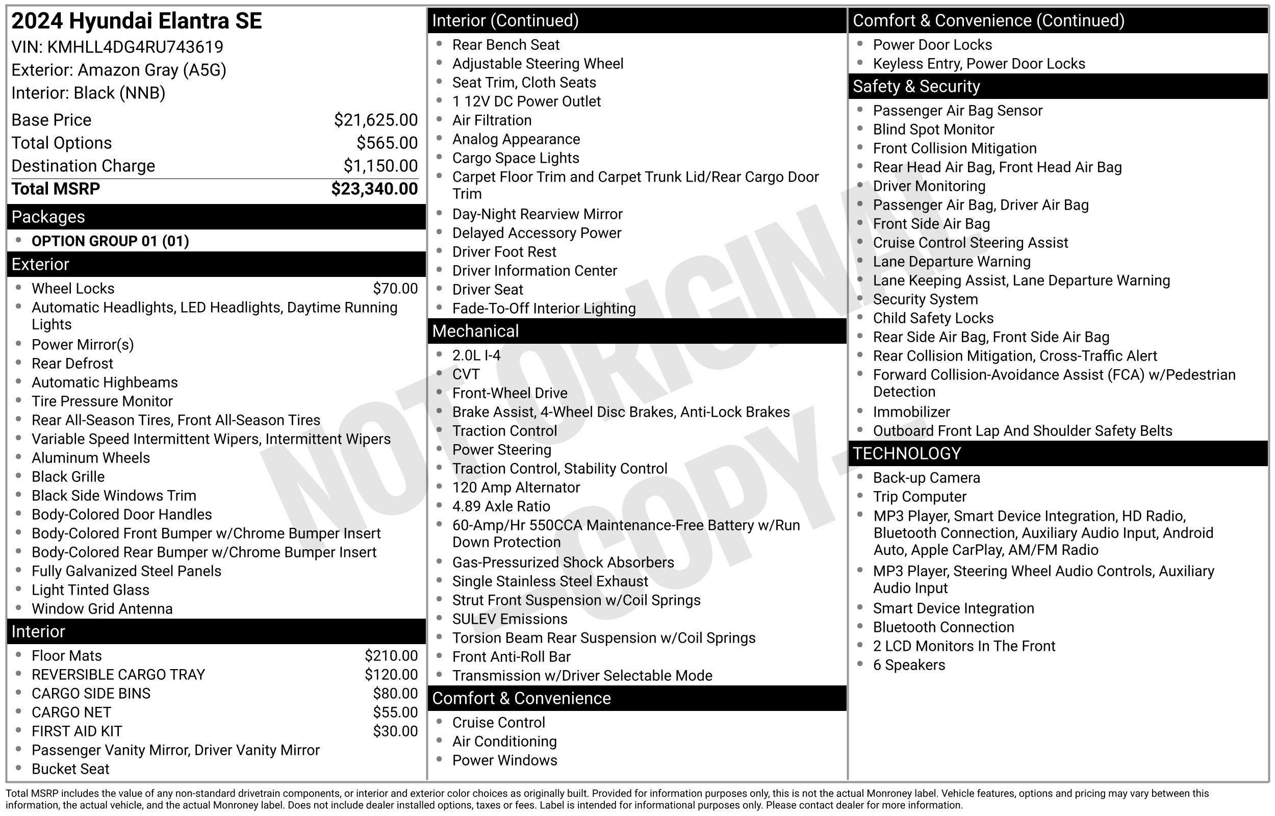 Certified 2024 Hyundai Elantra SE FWD image 2