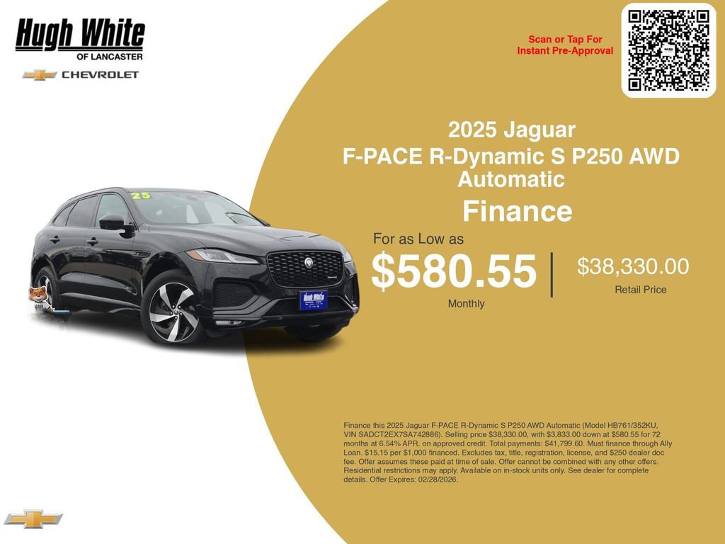 Used 2025 Jaguar F-PACE R-Dynamic S AWD/4WD image 3