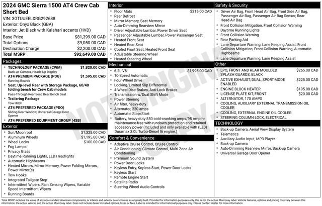 Used 2024 GMC Sierra 1500 AT4 w/ Technology Package AWD/4WD image 6