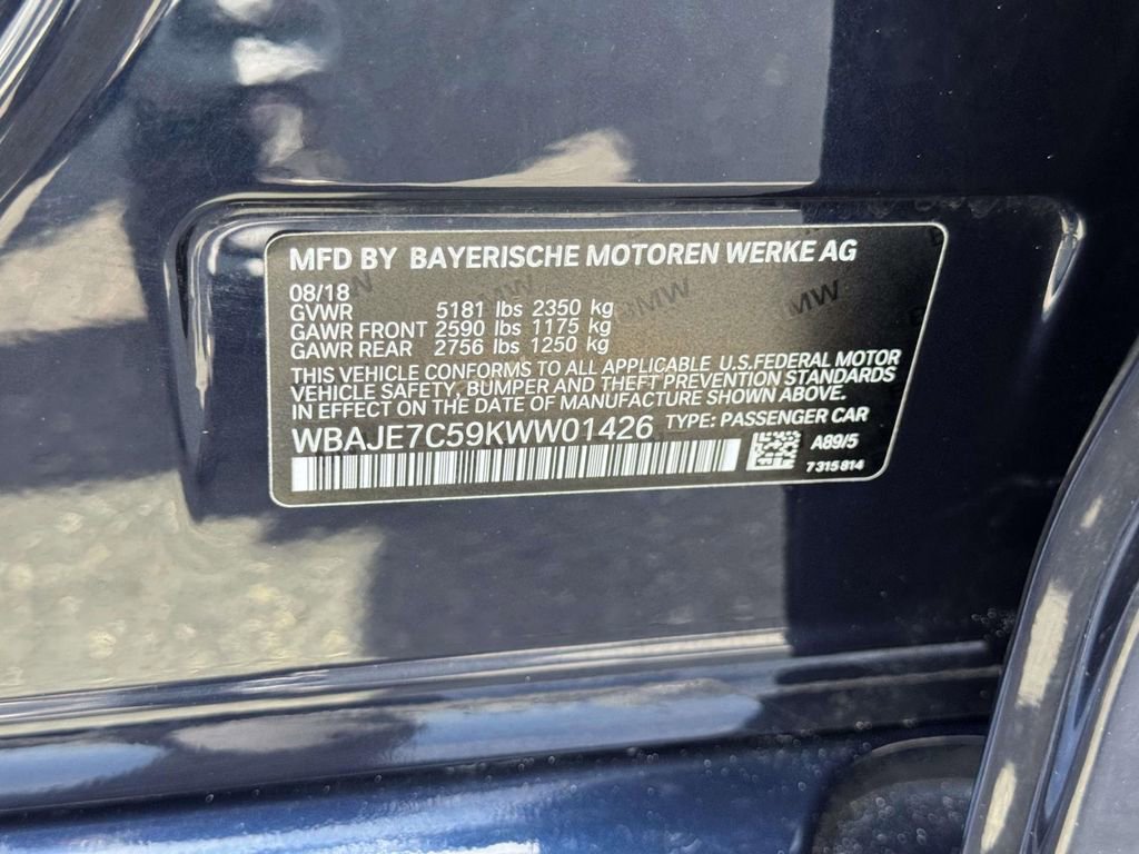 Used 2019 BMW 540i xDrive w/ Convenience Package AWD/4WD image 19