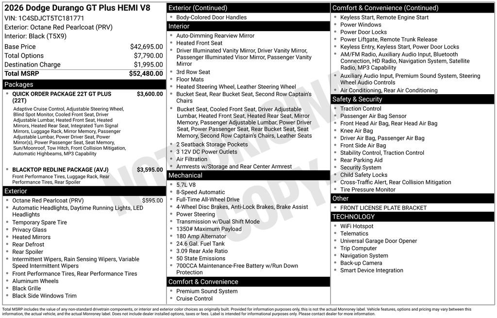 New 2026 Dodge Durango GT image 6