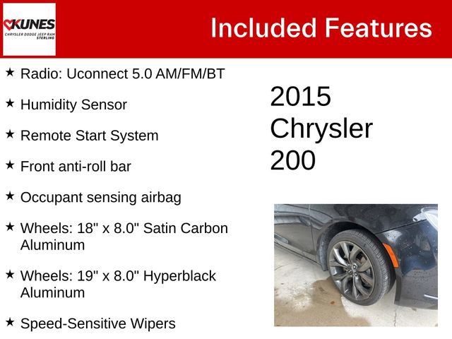 Used 2015 Chrysler 200 S w/ Comfort Group FWD image 5