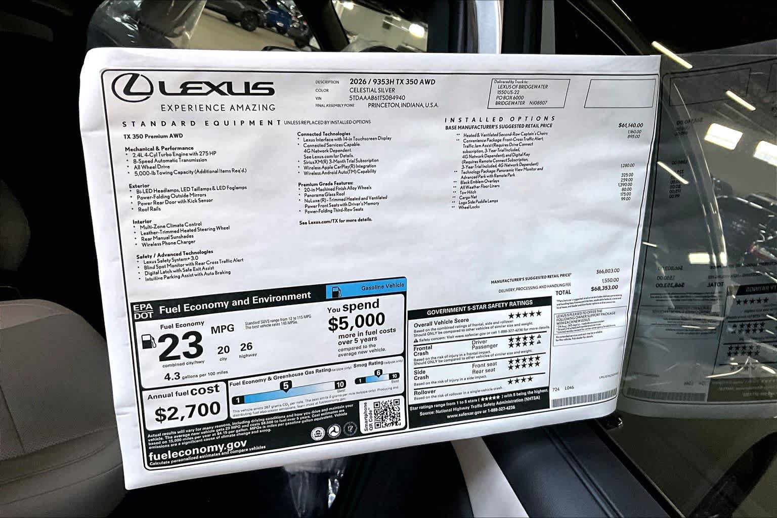 New 2026 Lexus TX 350 AWD image 13