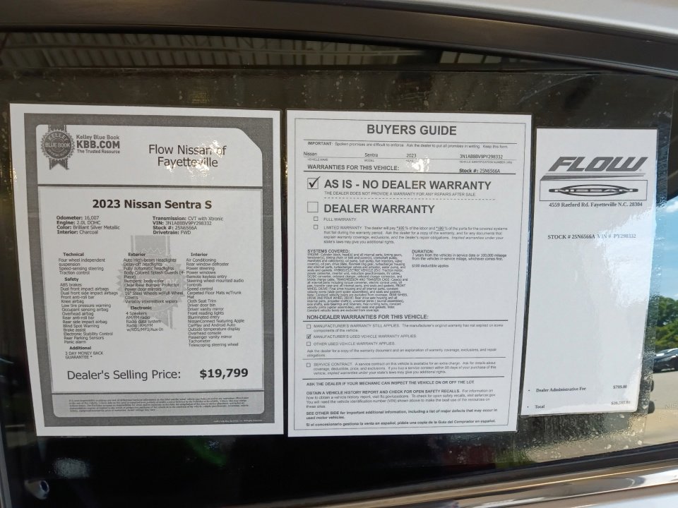 Used 2023 Nissan Sentra S FWD image 33