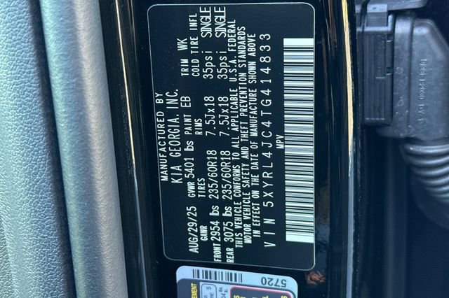 New 2026 Kia Sorento S w/ S Panoramic Sunroof Package image 37