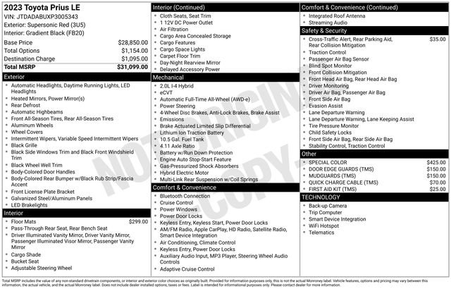 Used 2023 Toyota Prius LE image 10