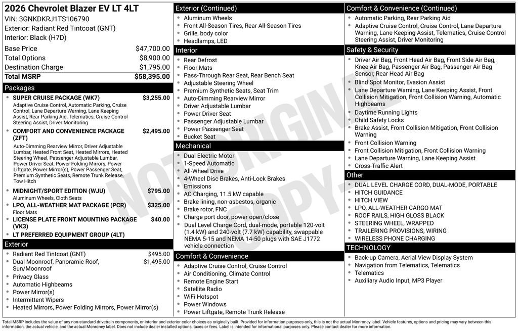 New 2026 Chevrolet Blazer EV LT w/ Super Cruise Package image 8