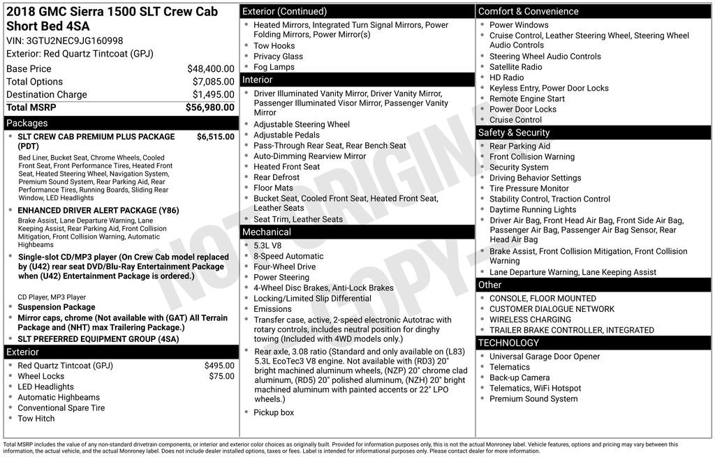 Certified 2018 GMC Sierra 1500 SLT image 5