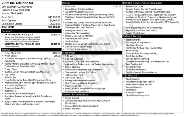 Used 2022 Kia Telluride SX w/ SX Prestige Package image 14