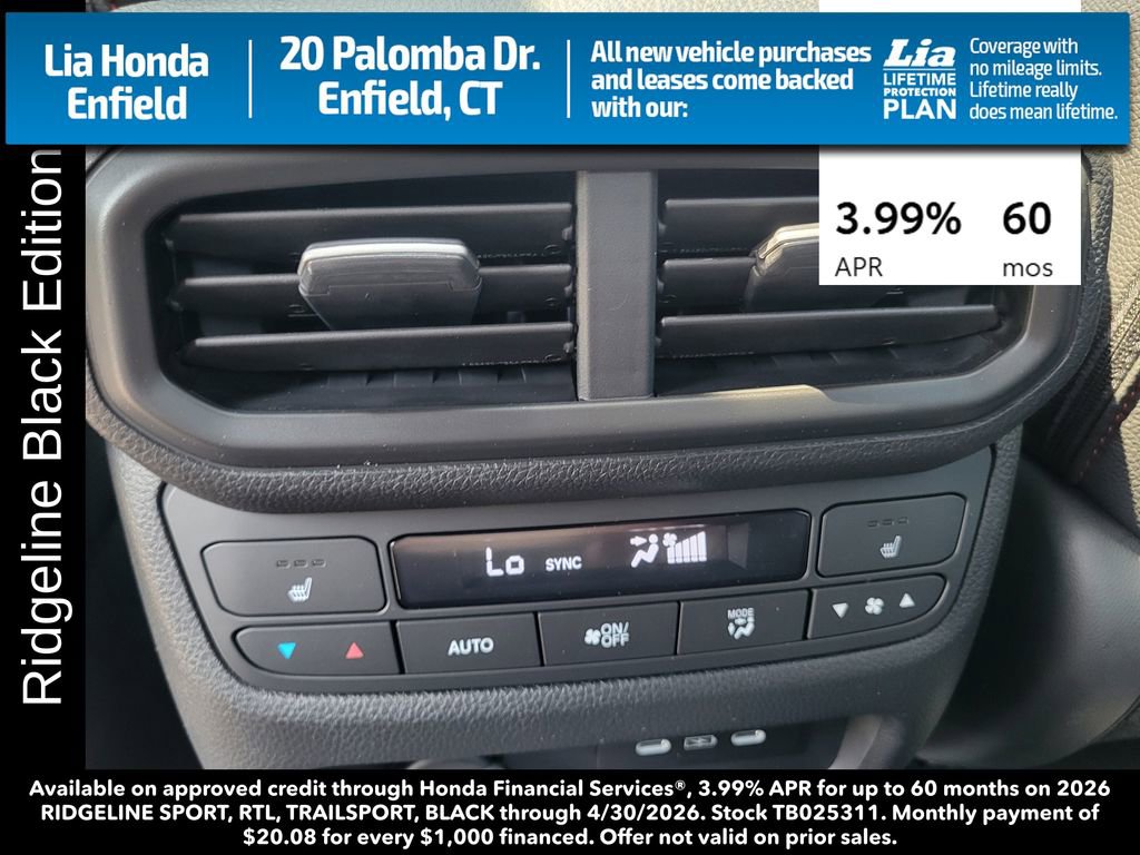 New 2026 Honda Ridgeline Black Edition image 34