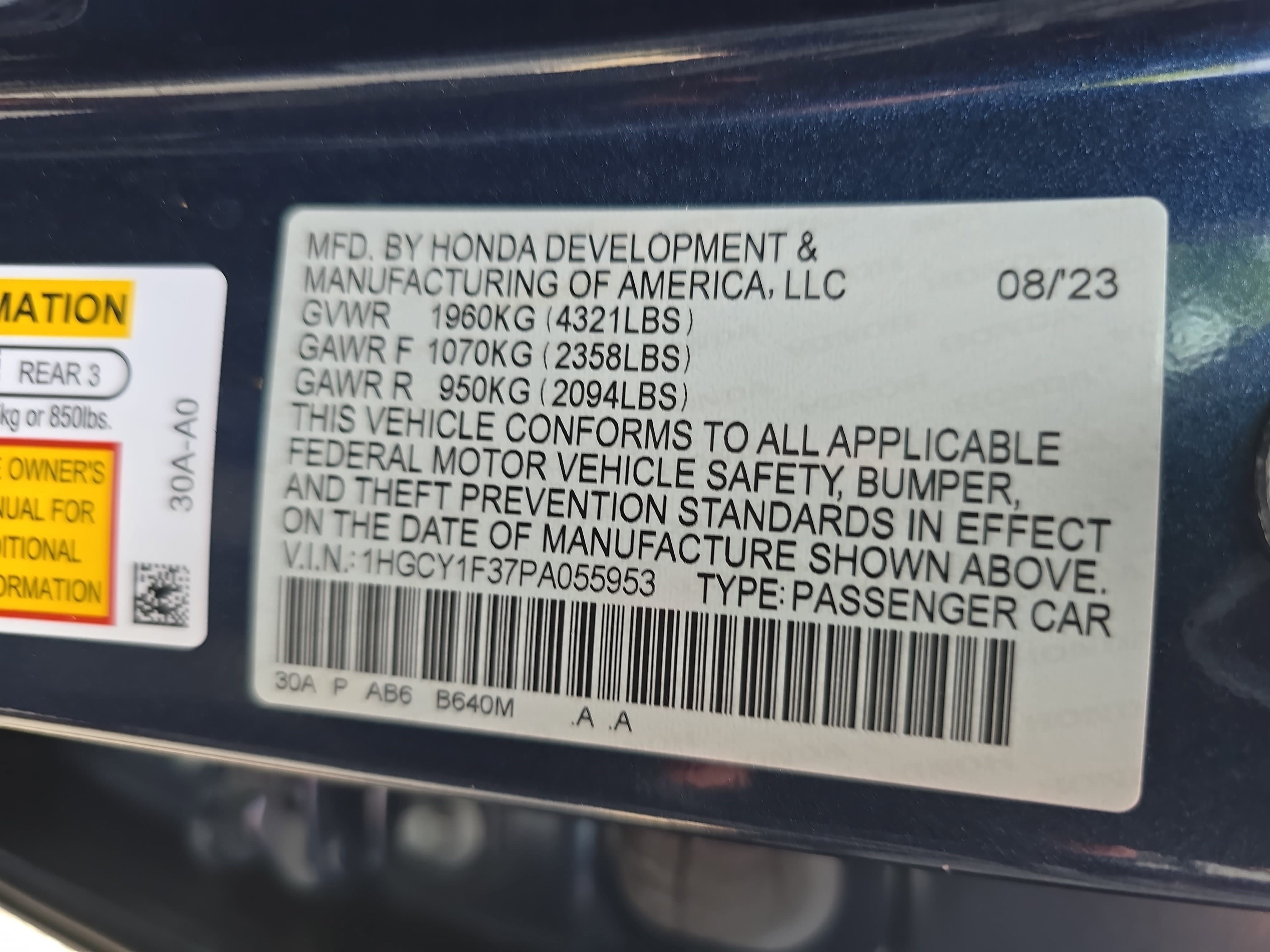 Used 2023 Honda Accord EX image 33
