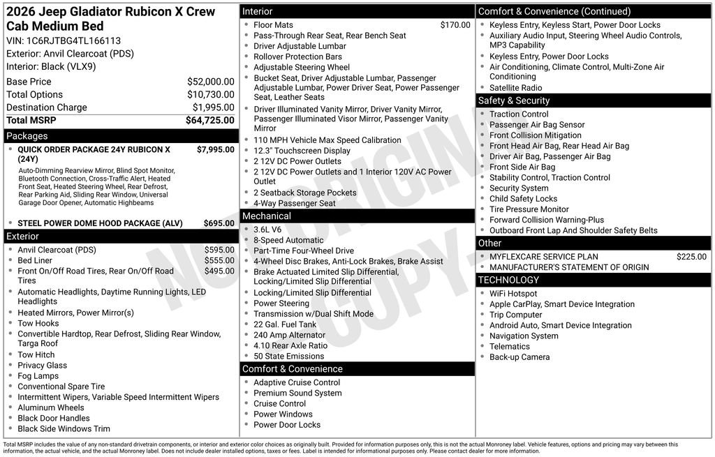 New 2026 Jeep Gladiator Rubicon AWD/4WD image 21