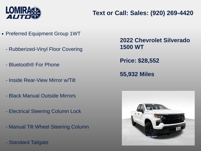 Used 2022 Chevrolet Silverado 1500 W/T w/ WT Value Package AWD/4WD image 14