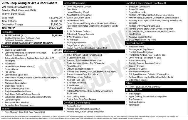 Used 2025 Jeep Wrangler Unlimited Sahara w/ Safety Group image 33