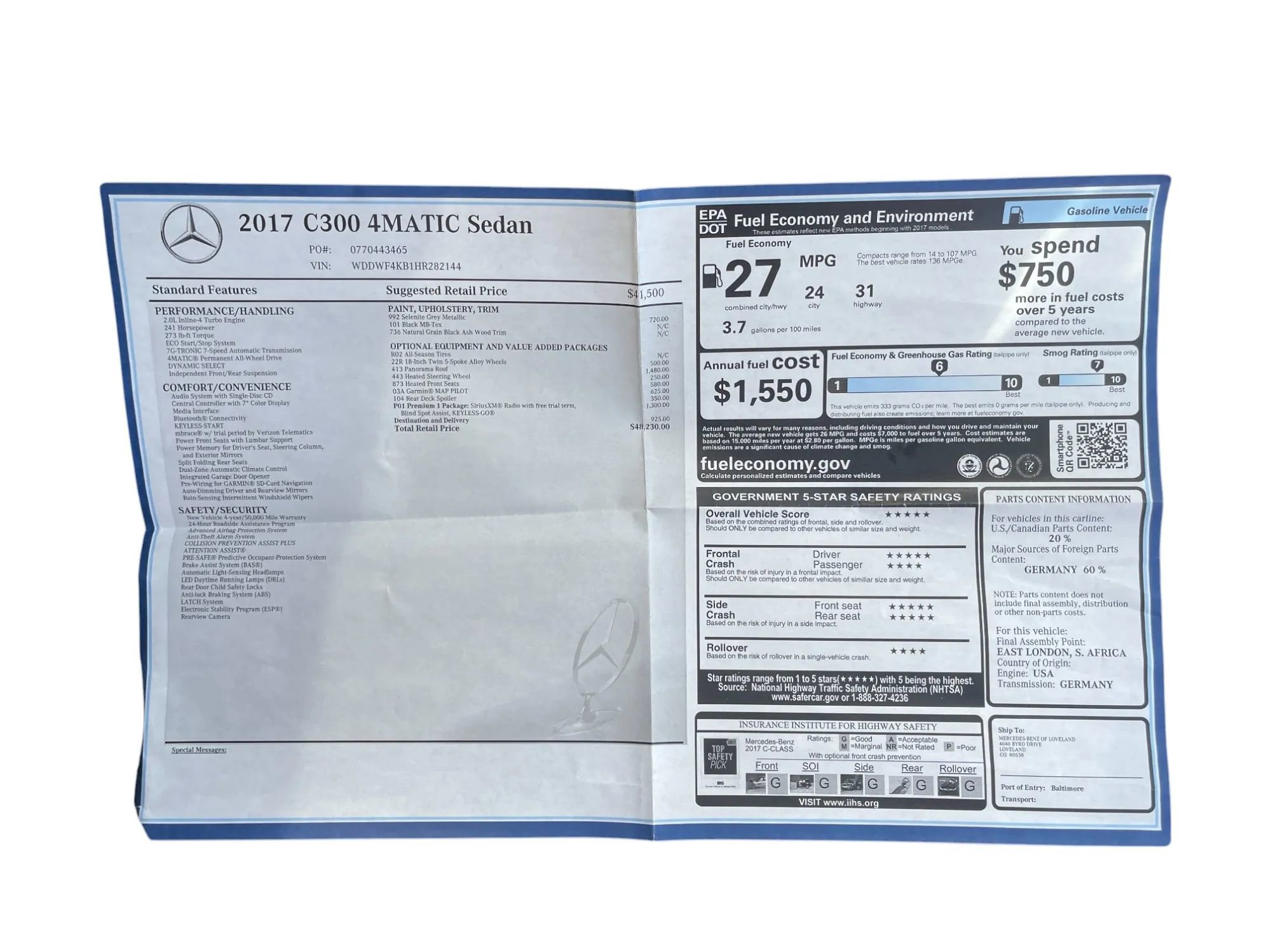 Used 2017 Mercedes-Benz C 300 C 300 4MATIC Sedan 4D image 27