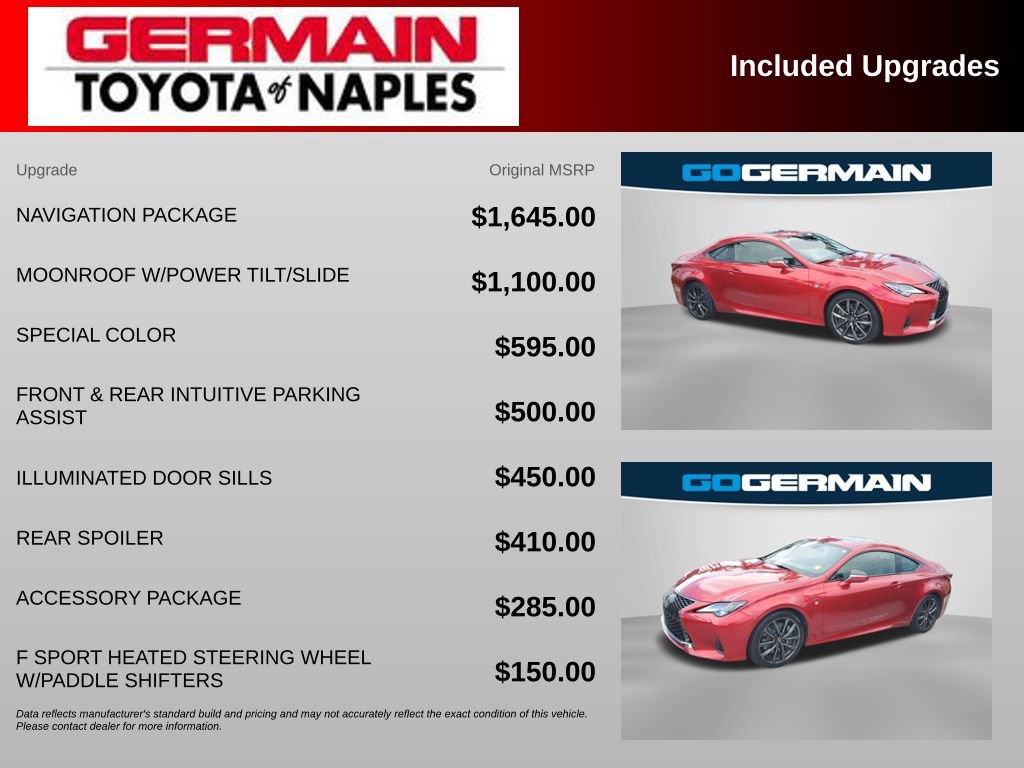 Used 2020 Lexus RC 300 F Sport w/ Navigation Package RWD image 5