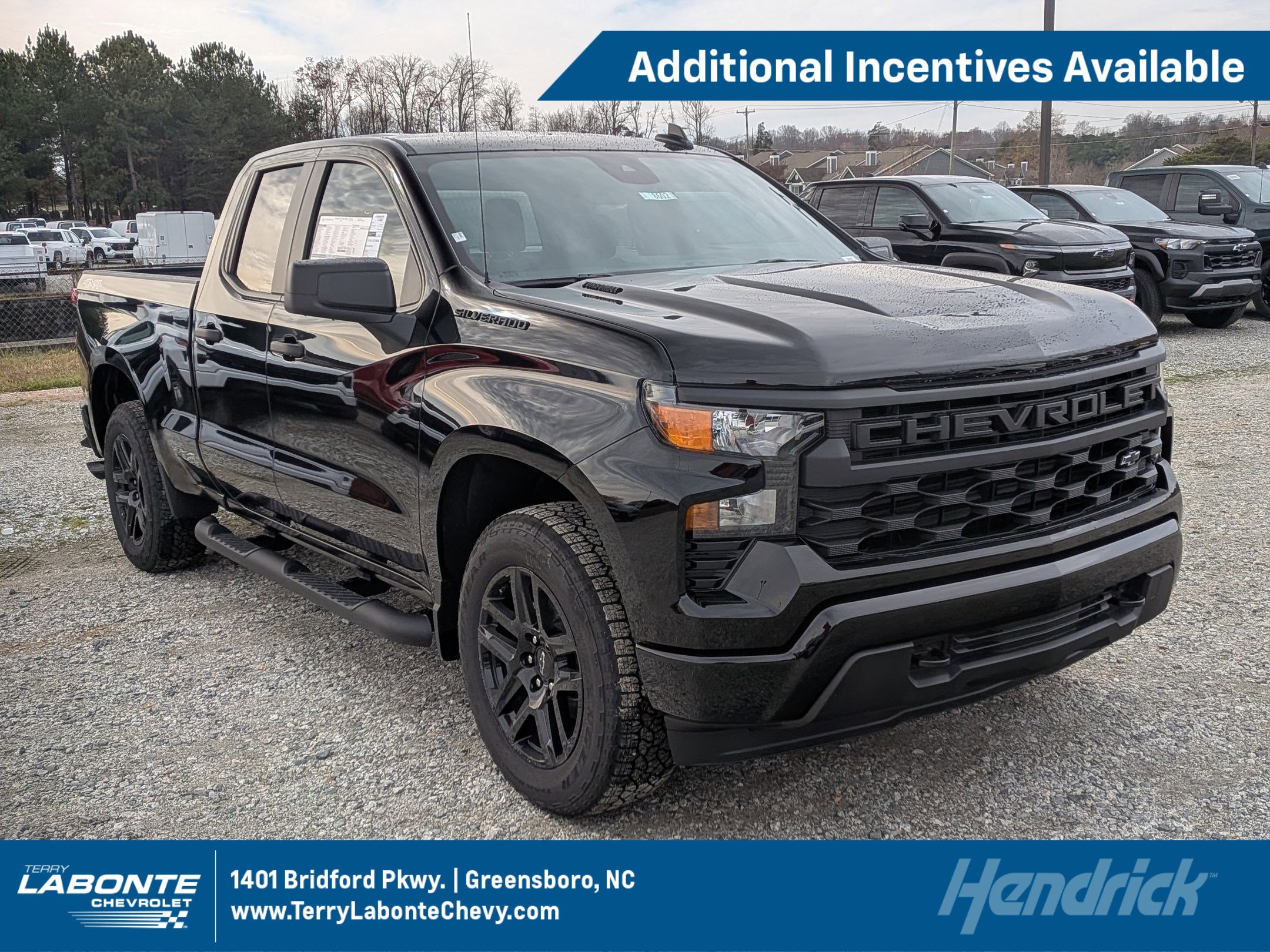 New 2026 Chevrolet Silverado 1500 Custom w/ Turbomax Blackout Package image 1