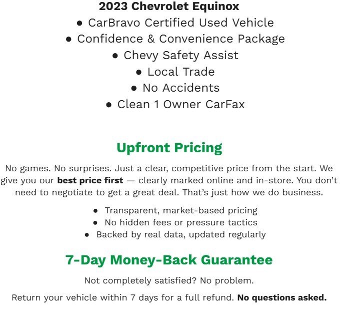 Certified 2023 Chevrolet Equinox LT AWD/4WD image 2